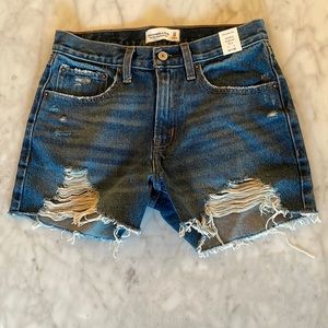 Abercrombie Boyfriend Shorts Size 24/00 NWT